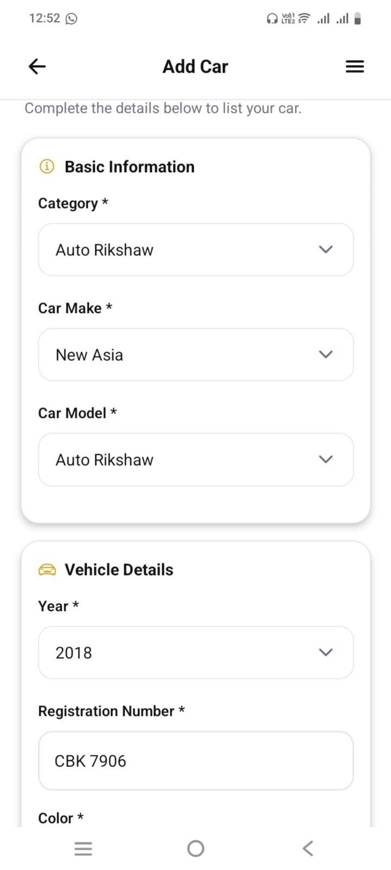 New Asia Auto Rikshaw